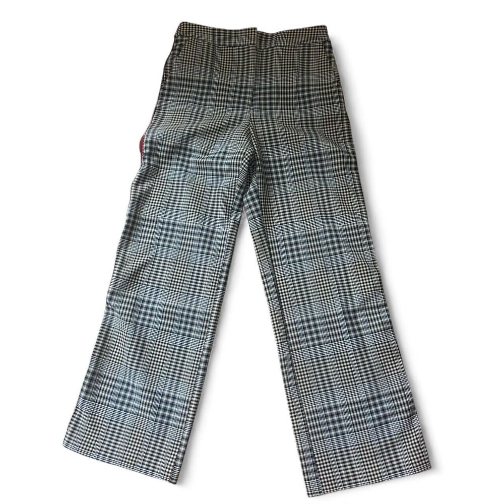 River Island Women's Tan Plaid Wide Leg Trousers SZ 8